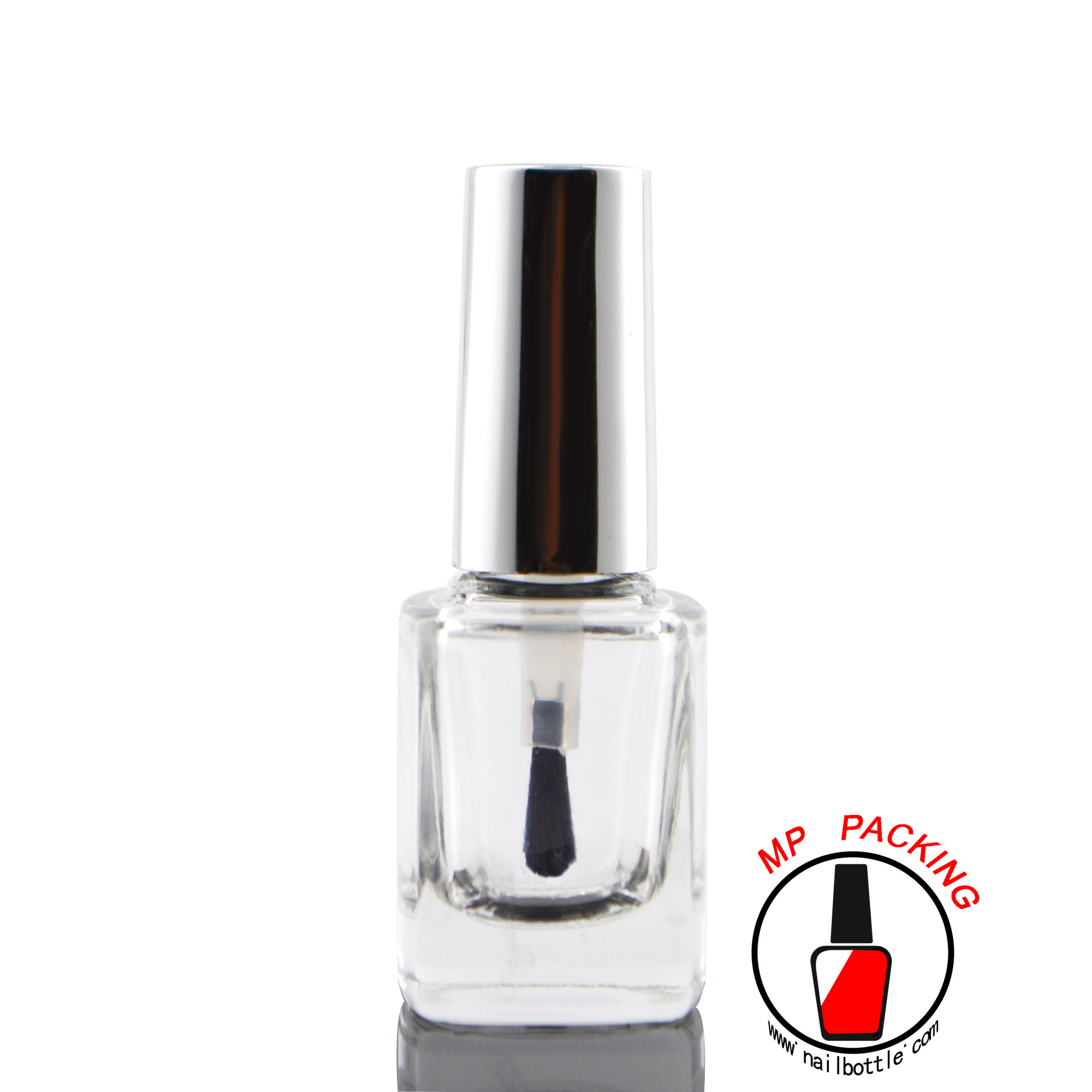 square nail polish bottles with brush and lid 