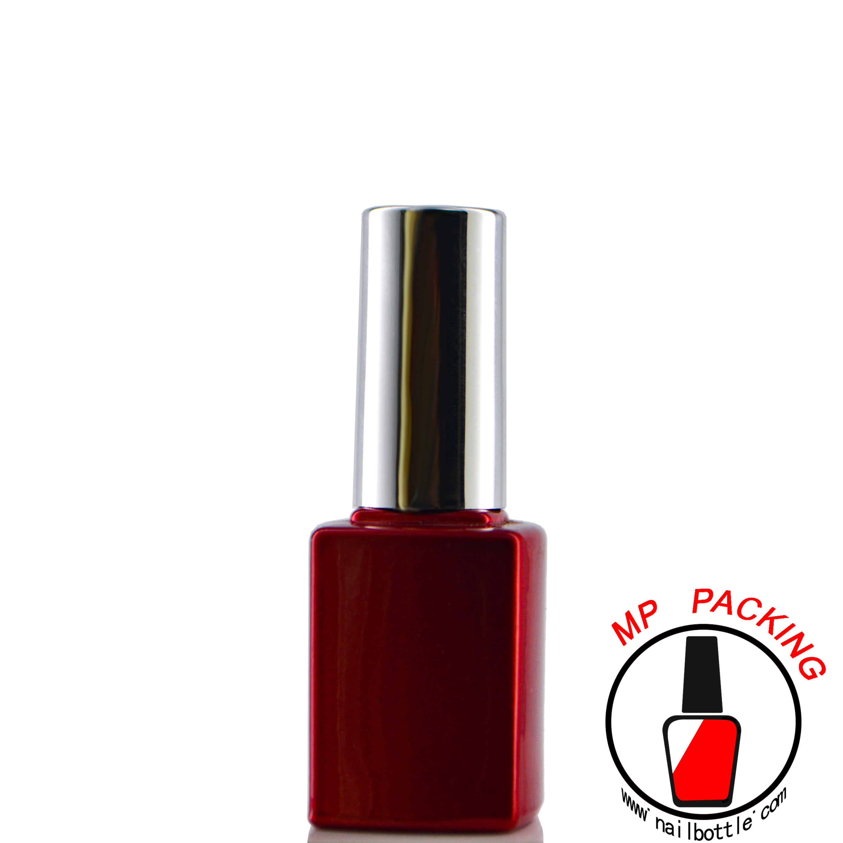 12ml square bottle and brush for color gel polish 
