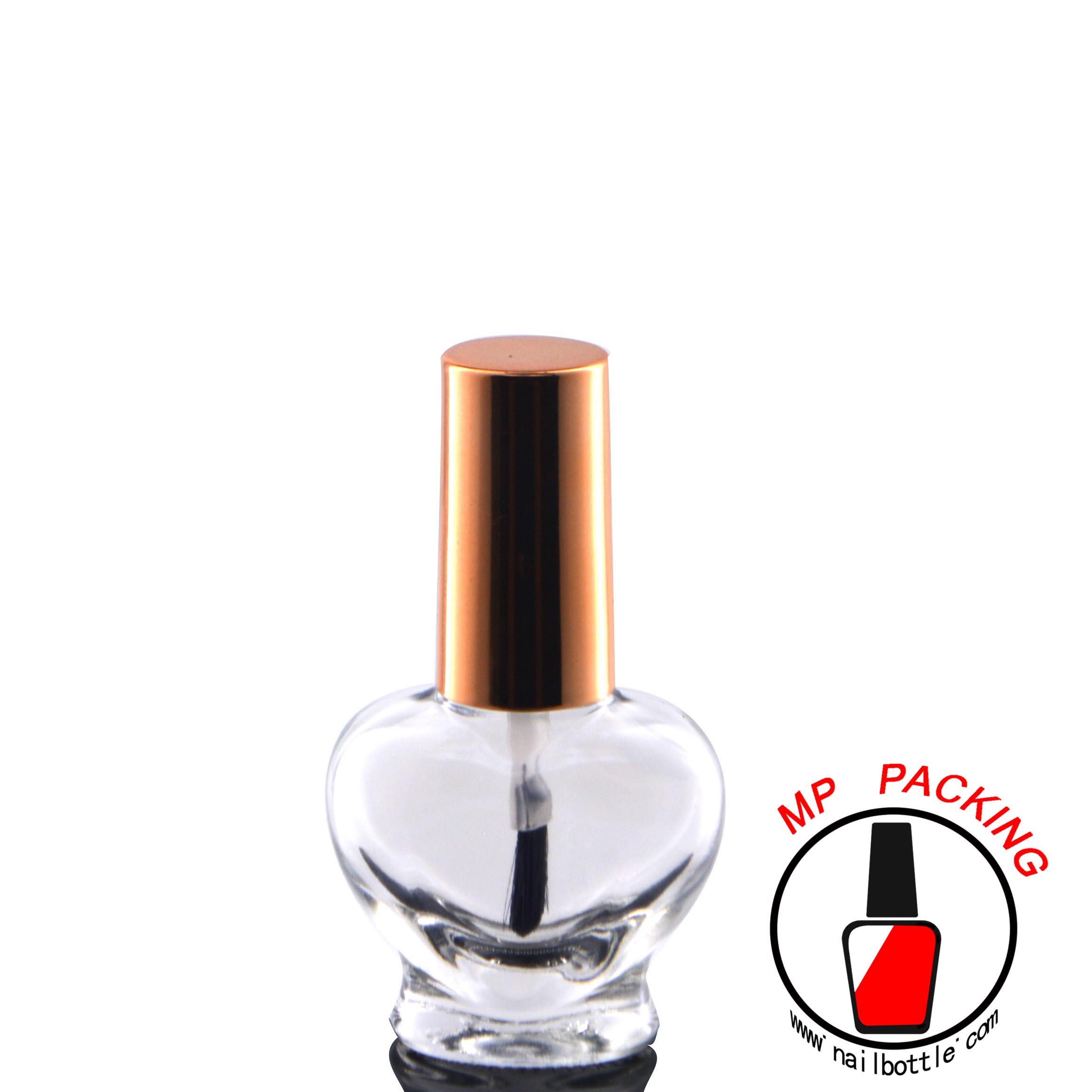 Kiss nail polish glass bottles with lids and brush 