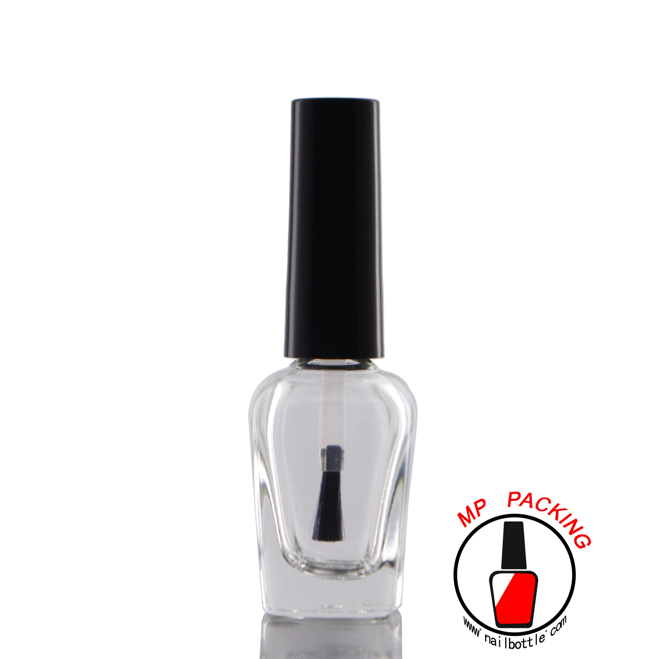classic shape empty nail polish bottles with brush and caps 