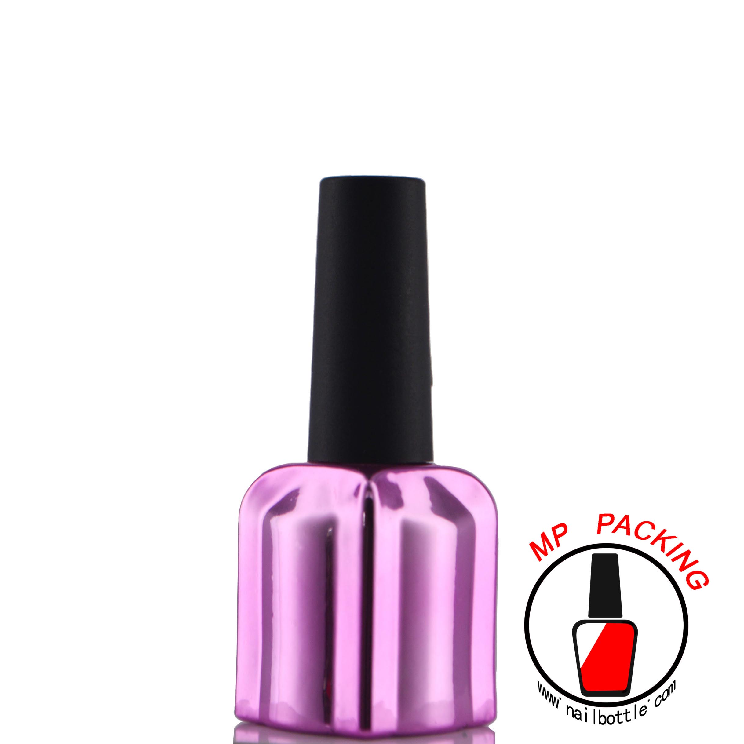 pink gellac gel polish bottles with lids and brush 