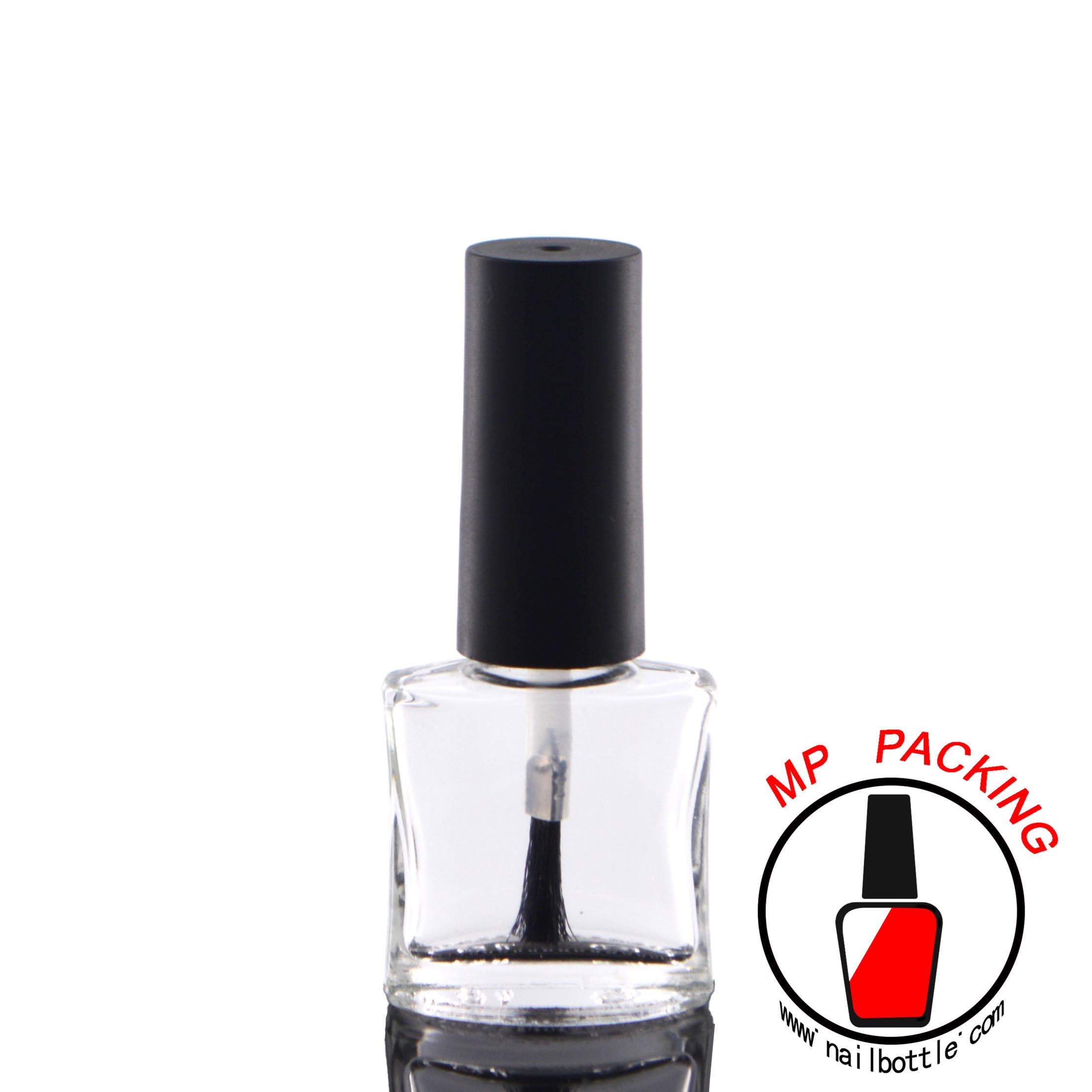 clear glass nail polish bottles supplier with caps and brush 