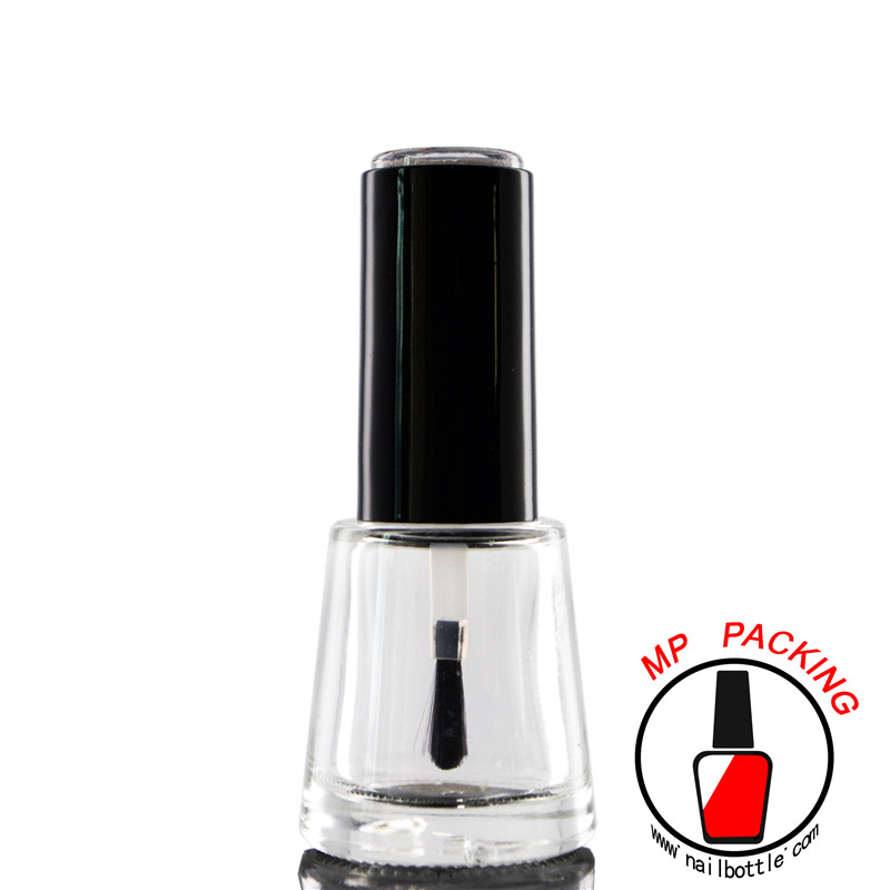 13ml clear glass nail polish bottle with brush and cap 