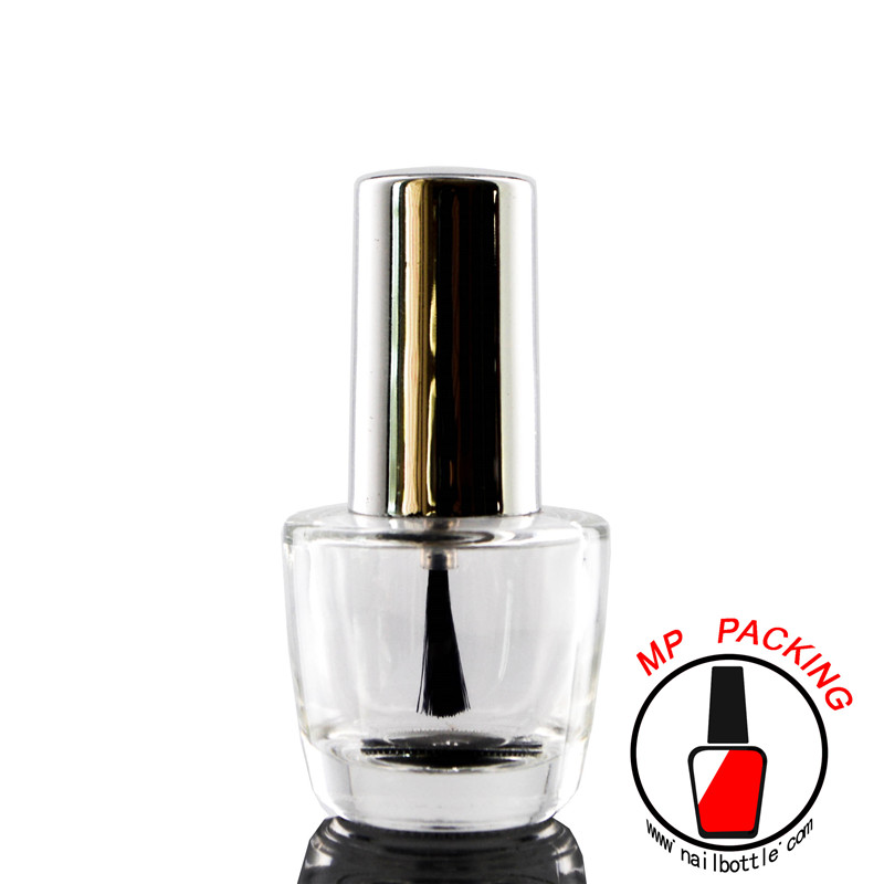 hot sale empty nail polish bottle with brush and silver top