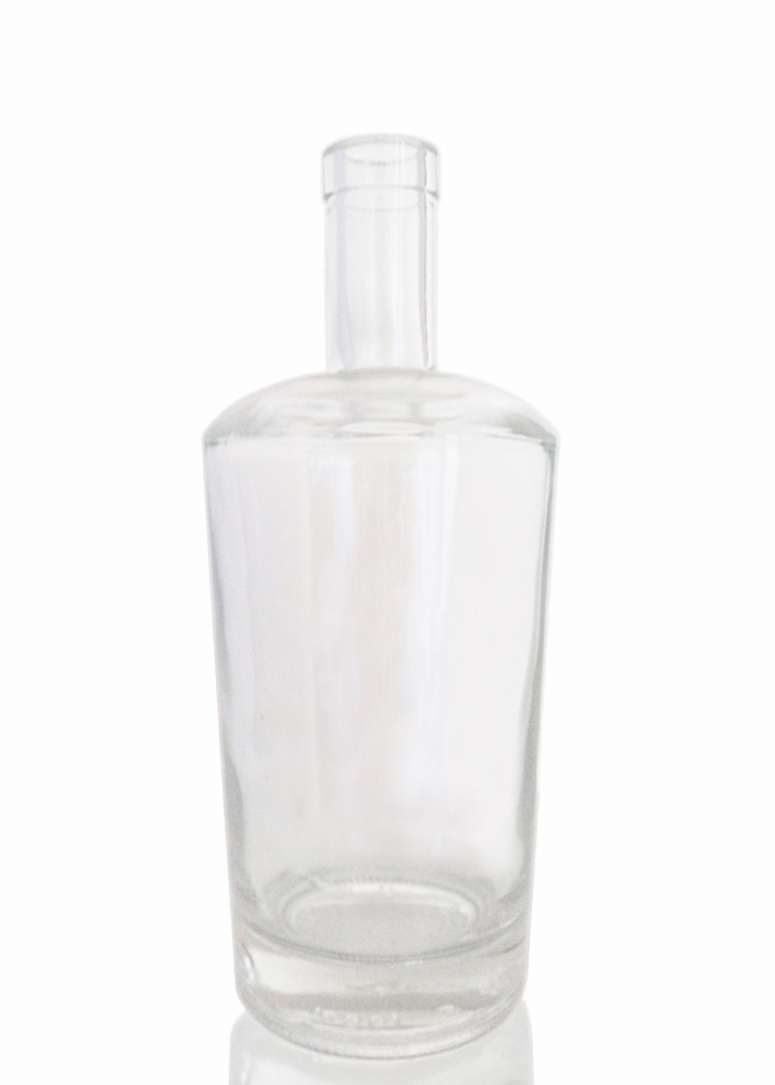 High flint glass empty vodka bottle 