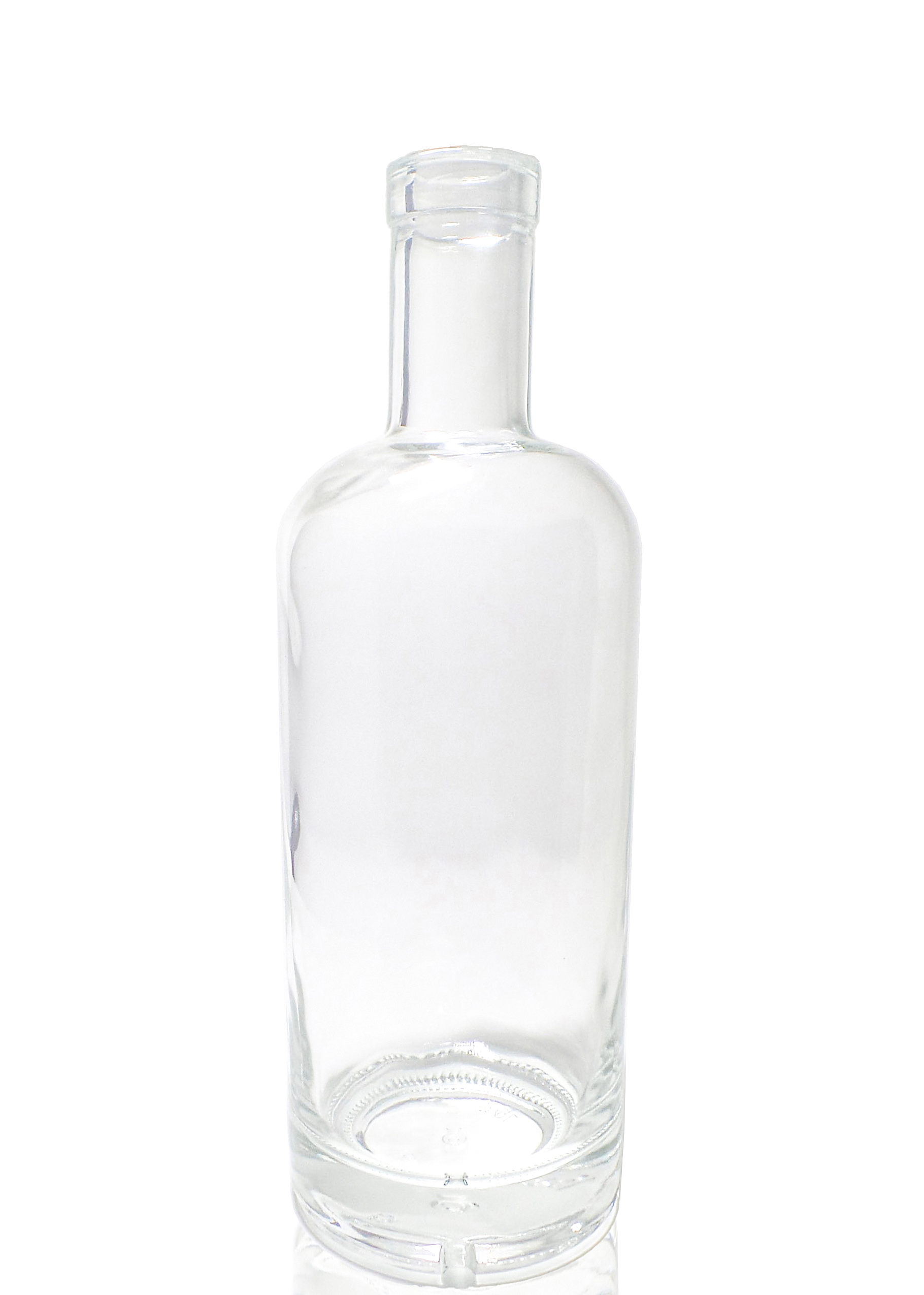750ml glass vodka bottle w/T-Top 