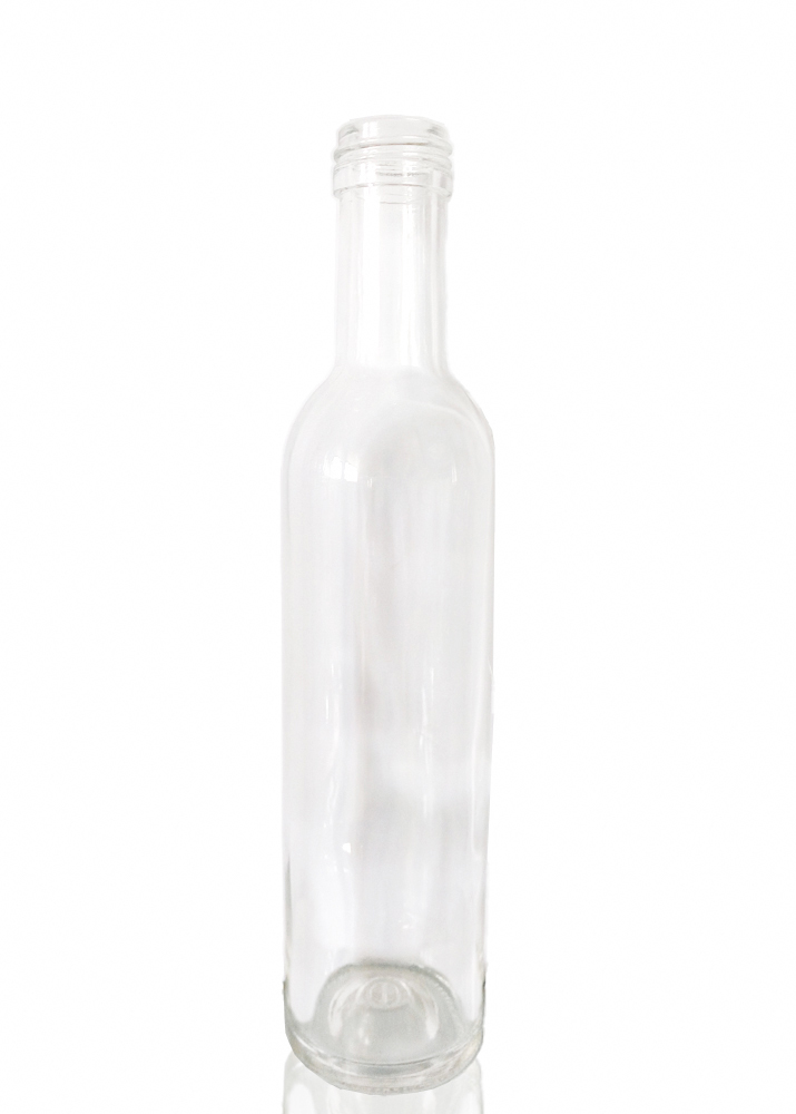 375ml liquor glass bottles round shape clear glass 