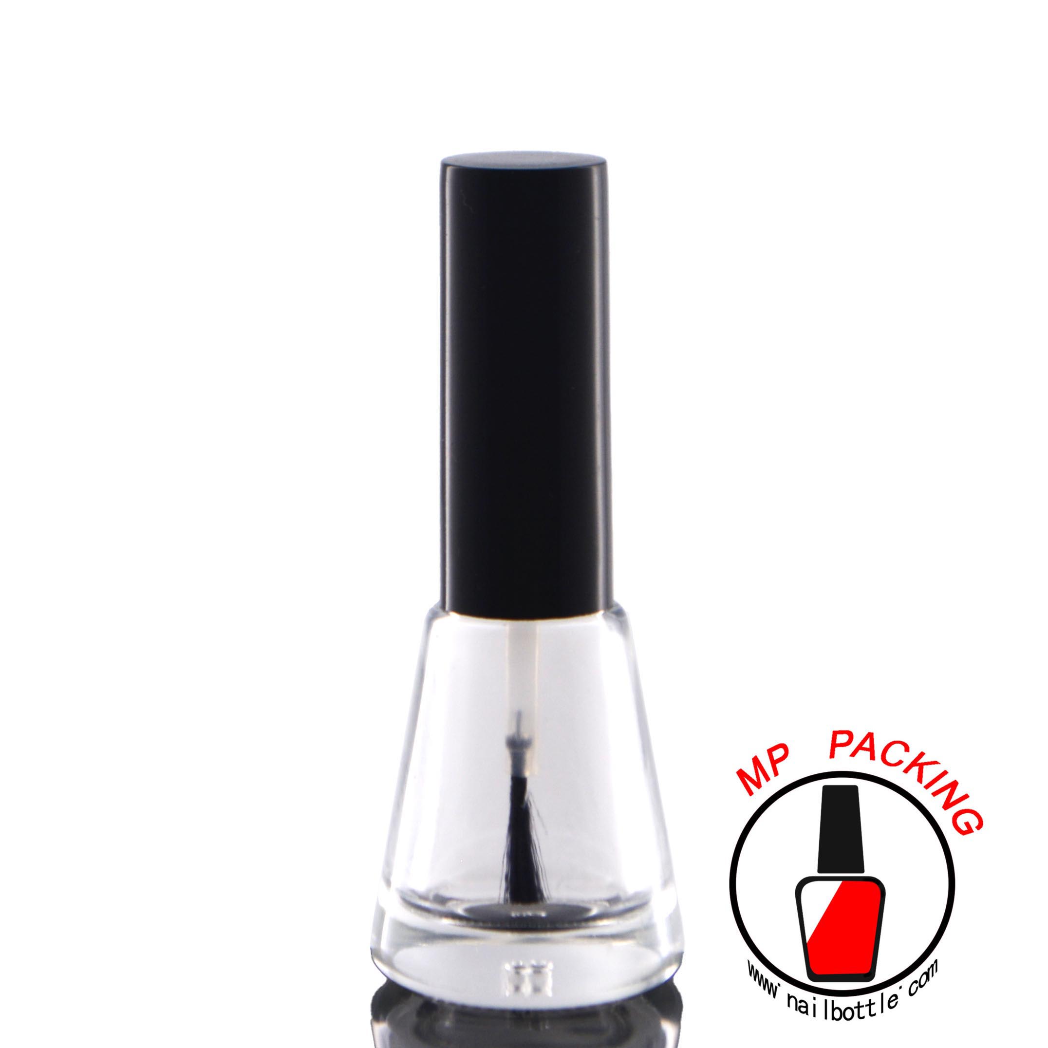 clear glass empty nail polish bottle good quality with cap and brush 