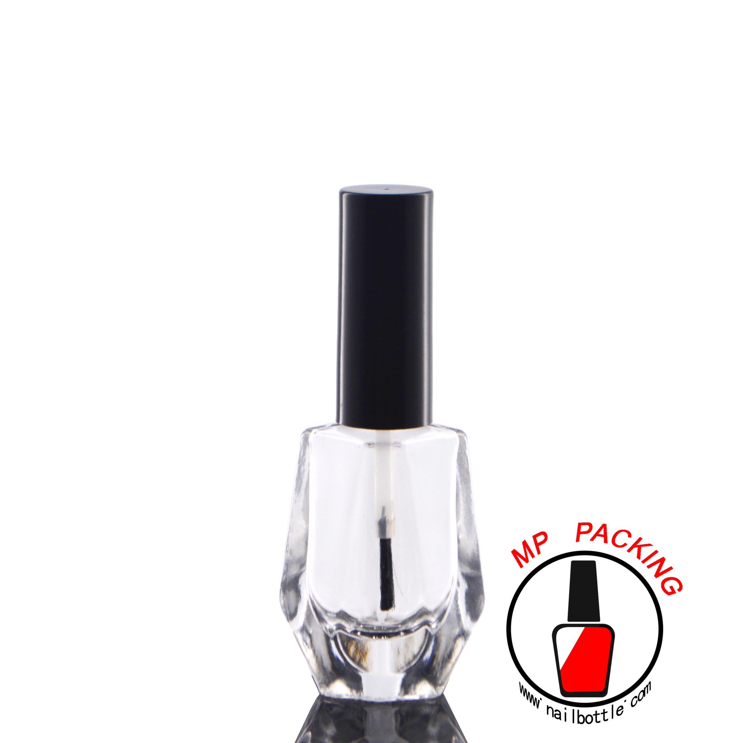 modern design empty nail polish bottle with lid and brush 