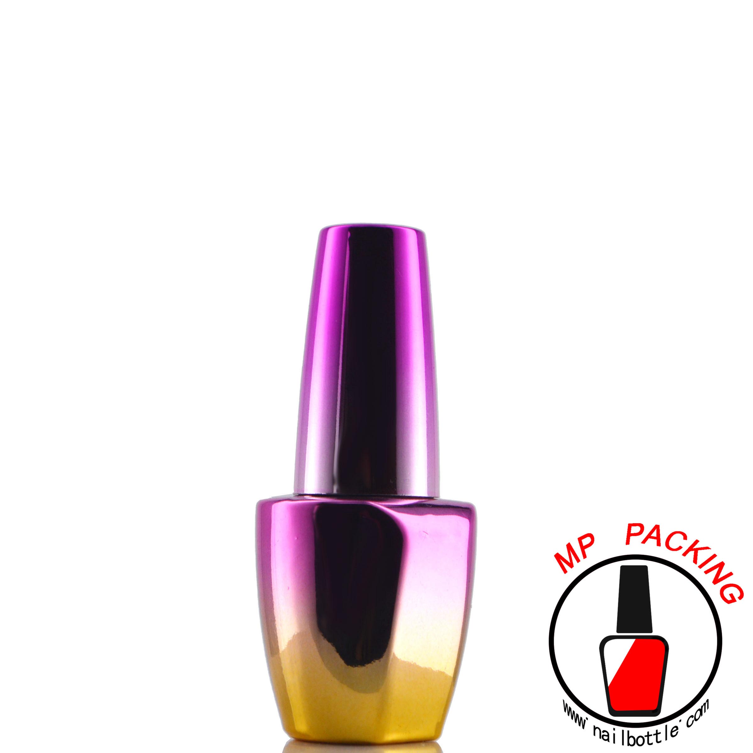 colorful gel polish glass bottles with cap and brush 