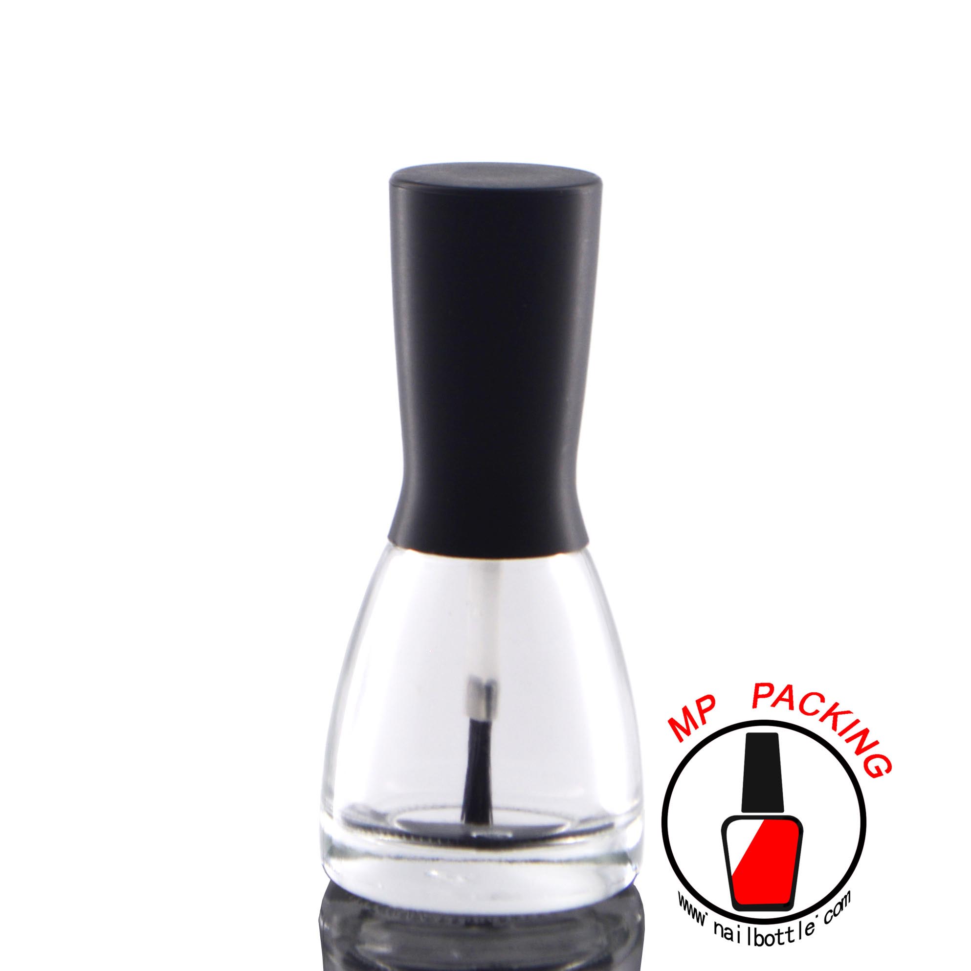 brands nail polish empty glass bottle with lids and brush 