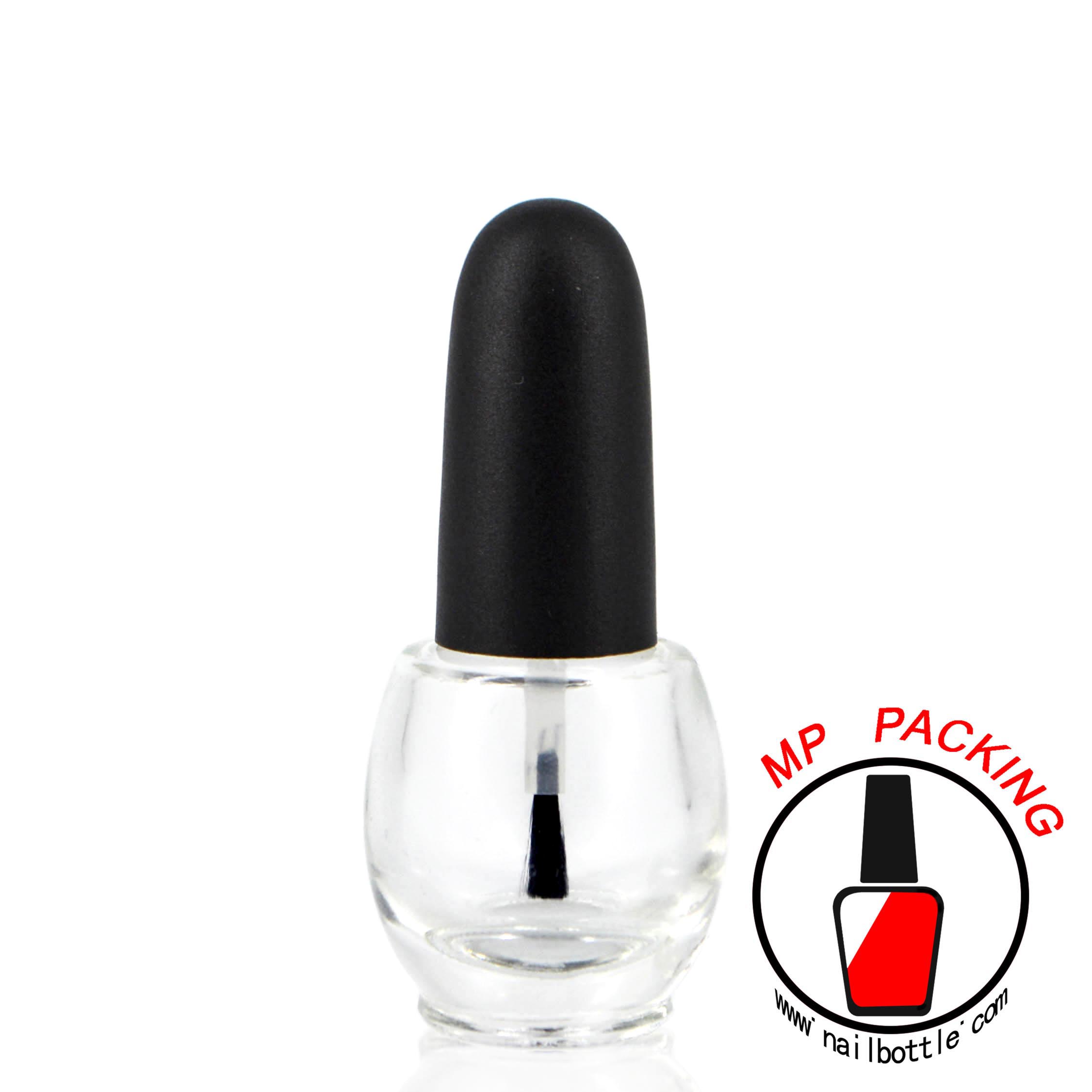 0.5oz empty bottle clear glass nail varnish bottles with lids and brush 