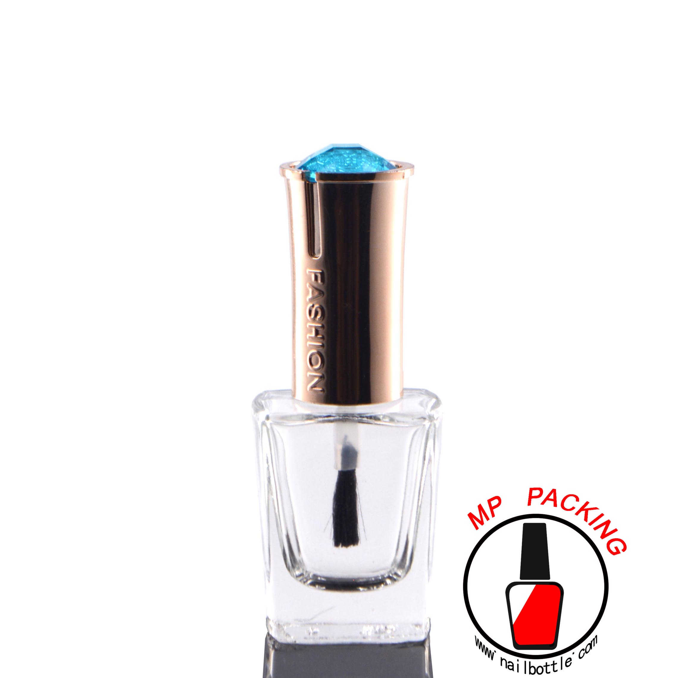 pure glass emtpy nail glue bottle with lids and brush 