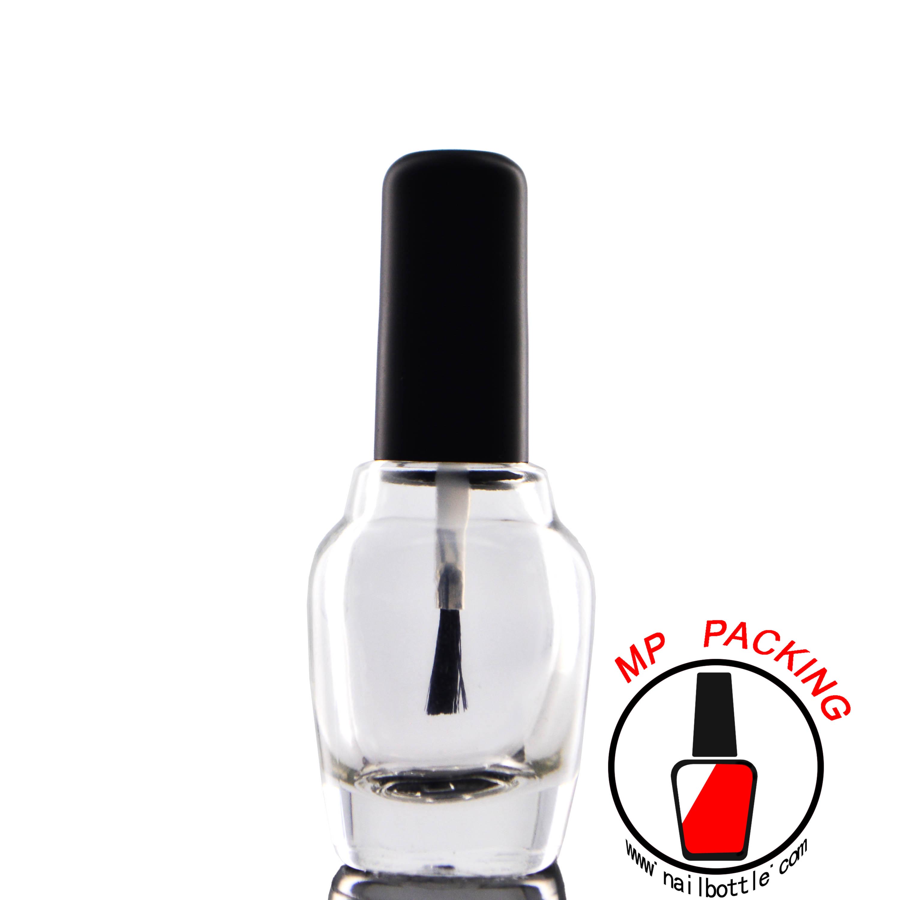 branded nail polish glass bottle with lids and brush 