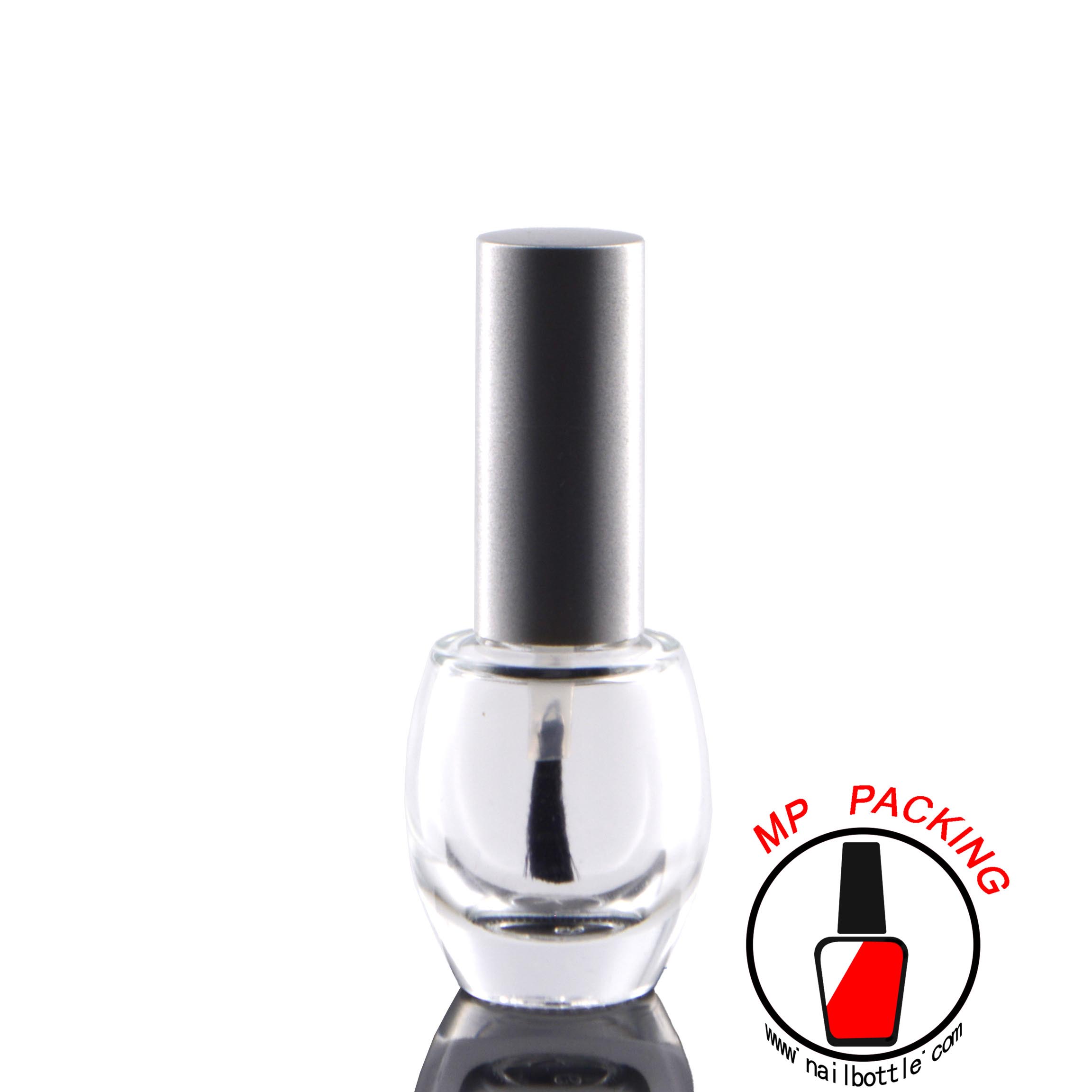 hybrid nail varnish glass bottles with lids and brush 