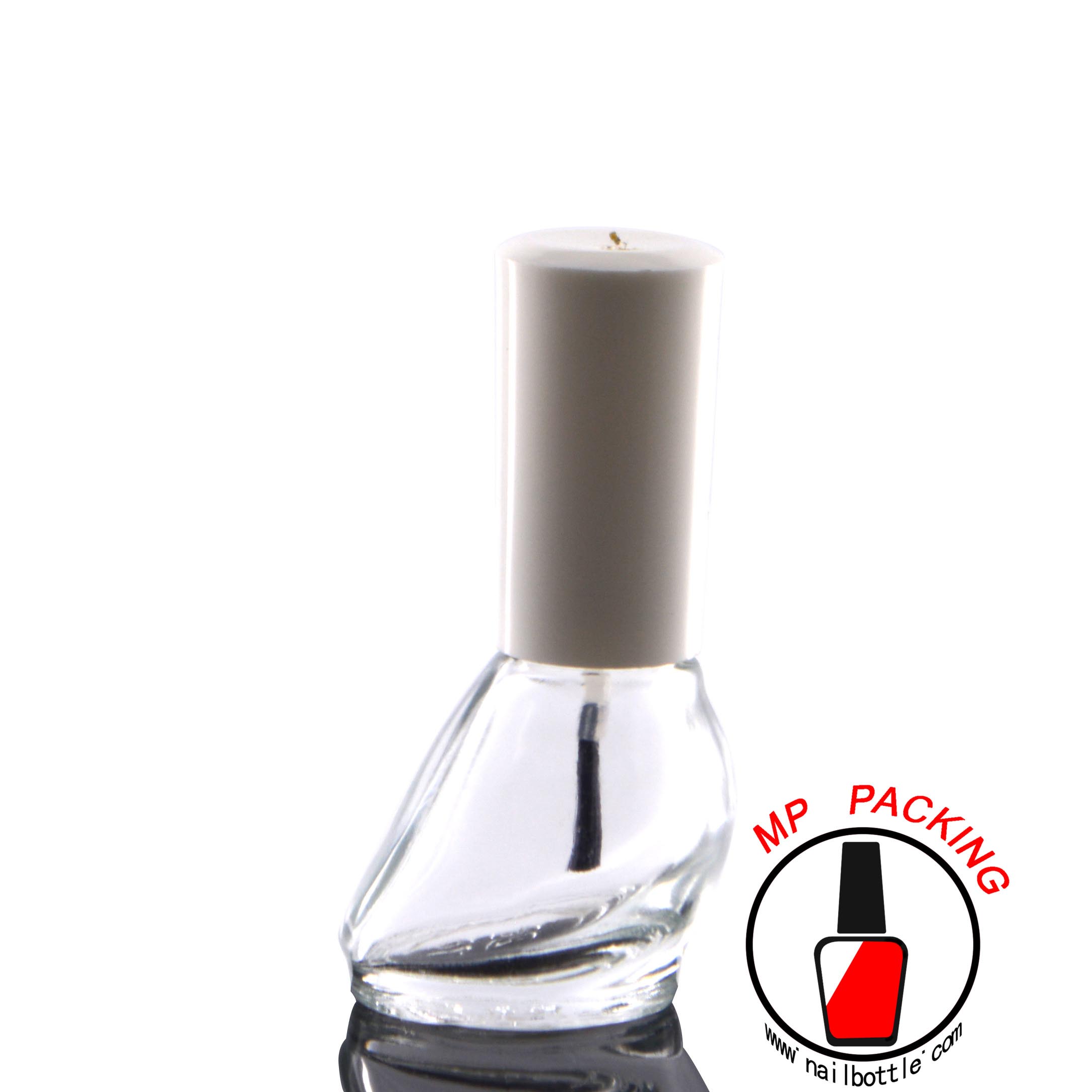 custom design empty nail polish bottle with top and brush