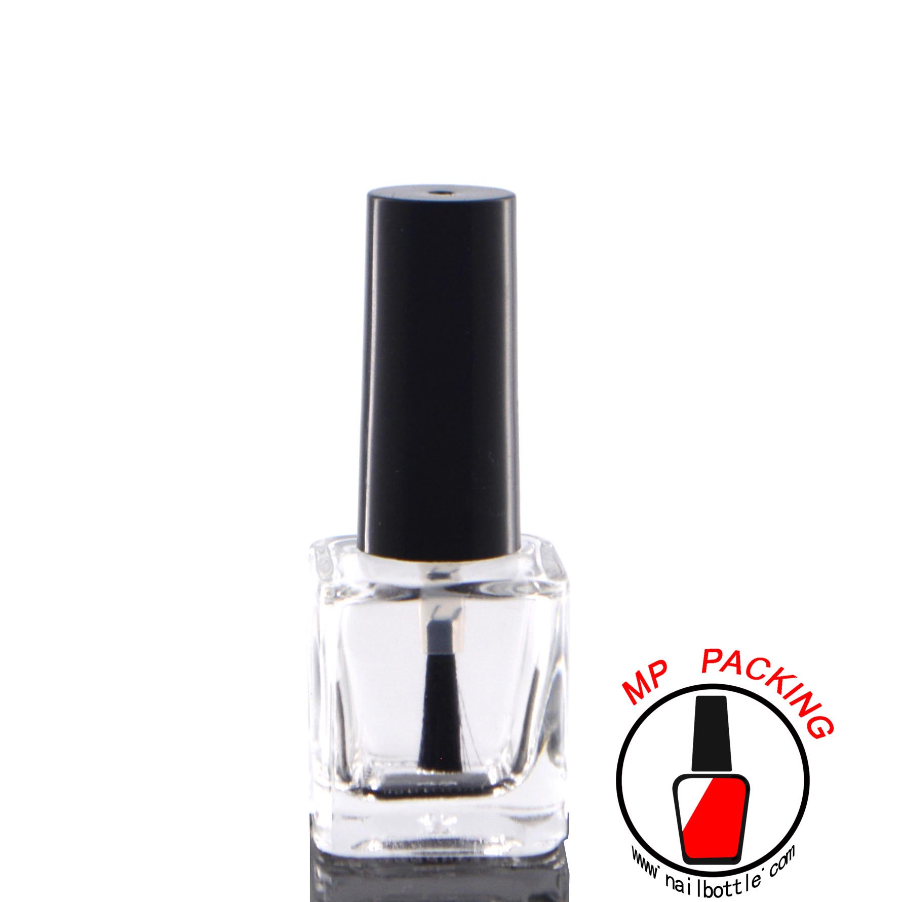 square glass bottle empty nail polish bottle with lids and brush 