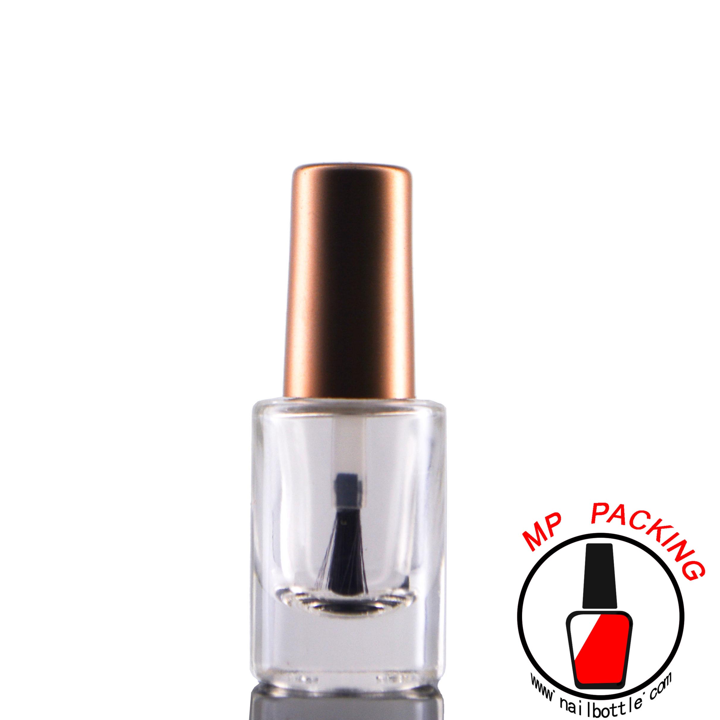 round brush nail polish bottle and caps 