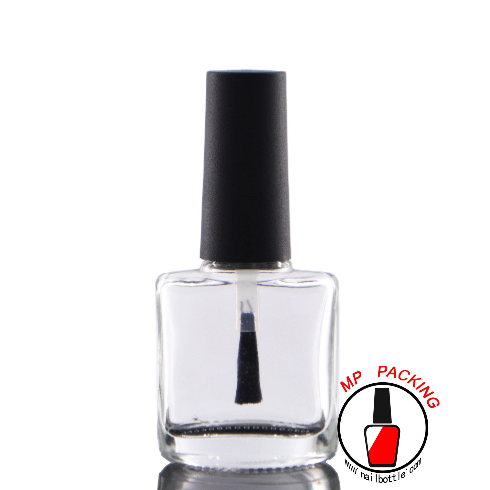 oval bottle glass empty nail enamel bottle with lids and brush 