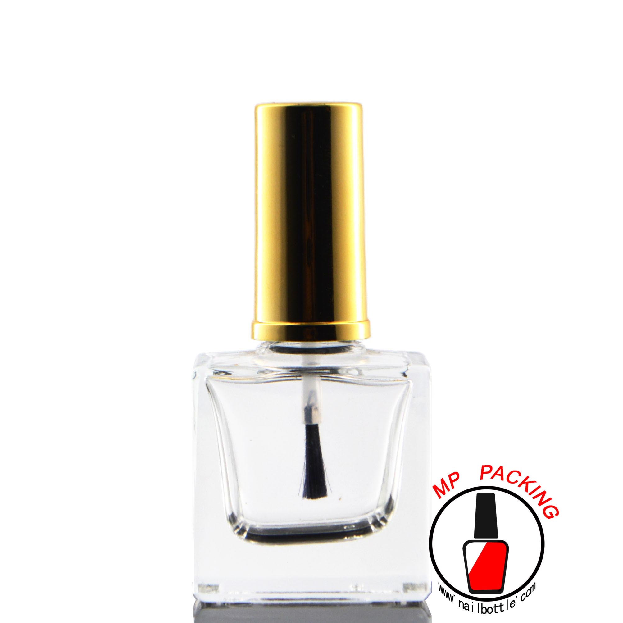 square bottle empty glass big size nail polish bottle with lids and brush