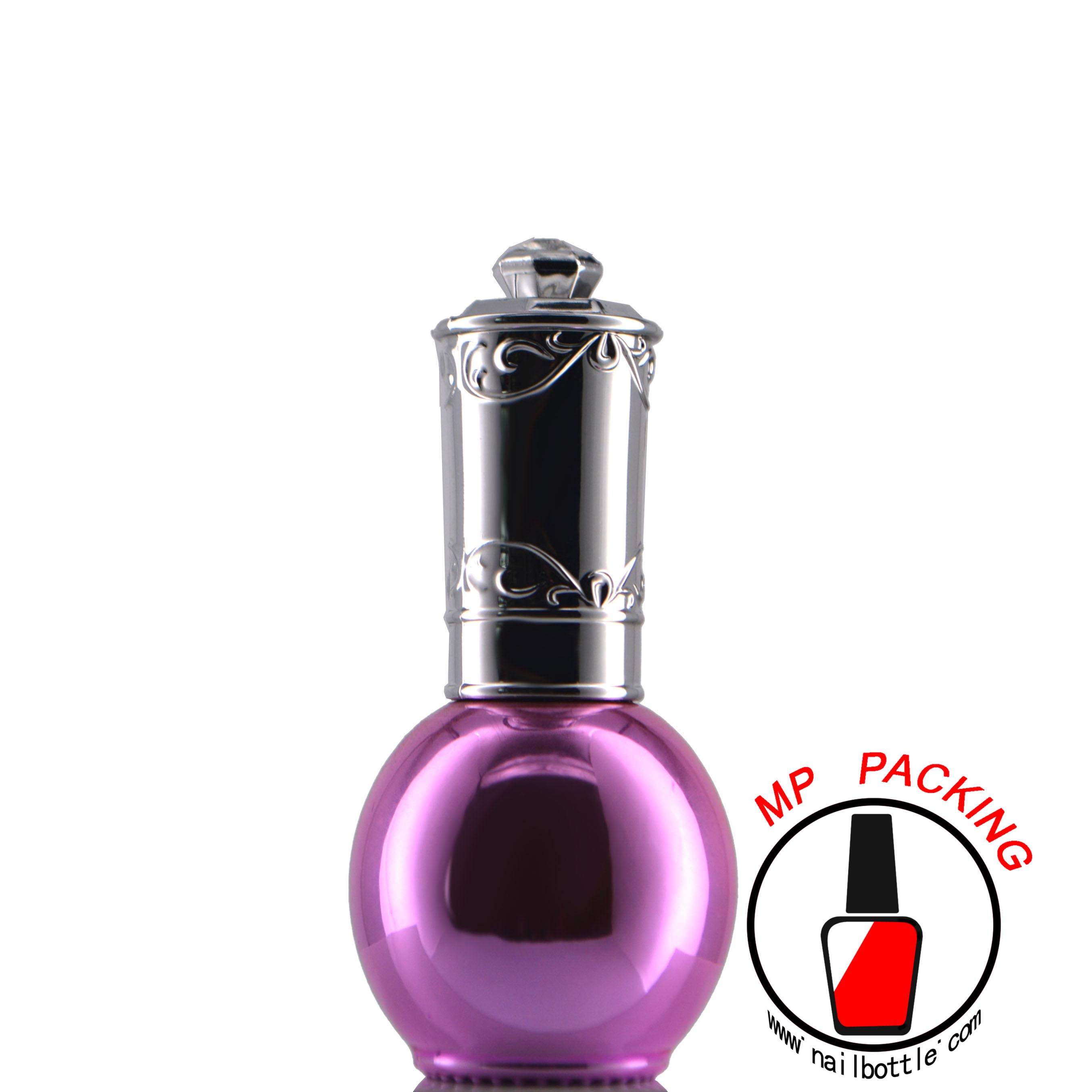 UV resistant pink gel polish bottles with black lids and brush 