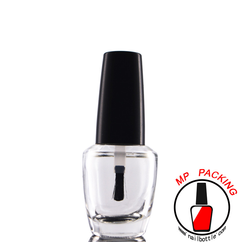 transparent glass nail polish bottle 